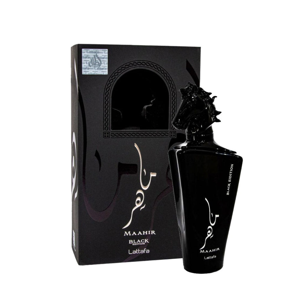 Parfum arabesc Maahir Black Edition, Lattafa, apa de parfum 100 ml, barbat